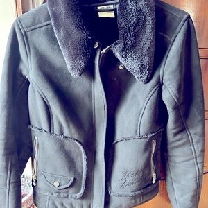 Euc Harley Davidson, suede jacket fur lines sz small